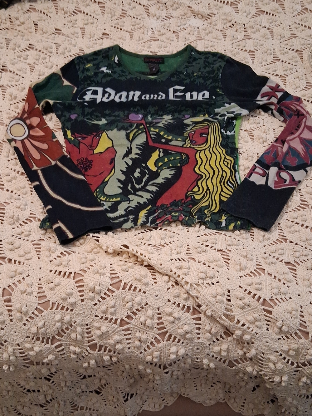 Custo Barcelona Adam and Eve Graphic Top (Rare)